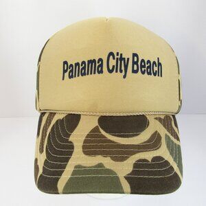 Panama City Beach Logo Men's Brown & Camo Nissun Adjustable Snapback Cap Hat